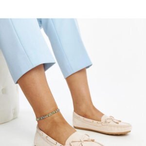 Jasnobeżowe zamszowe mokasyny Aneesa - Solea