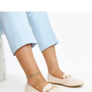 Jasnobeżowe ozdobne mokasyny Docherty - Solea