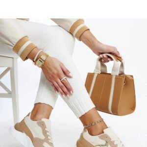 Brązowe sneakersy na platformie Nereida - Solea