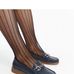 Granatowe mokasyny z klamerką Anisah - Solea