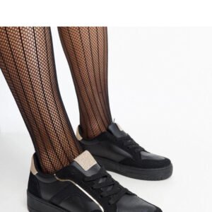 Czarny sneakersy na platformie Walda - Solea