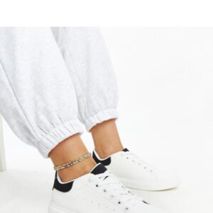 Biało-czarne trampki na platformie Ariam - Solea