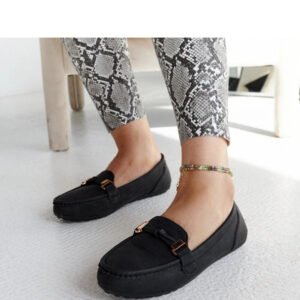 Czarne mokasyny o matowym wykończeniu Scafati - Solea