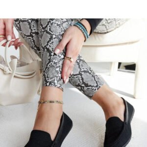 Czarne materiałowe mokasyny Fiammetta - Solea