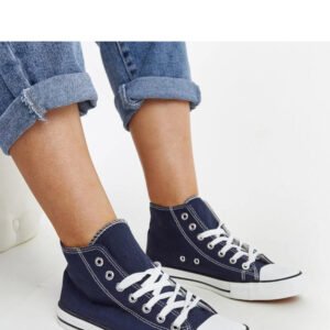 Granatowe wysokie trampki Eliska - Solea