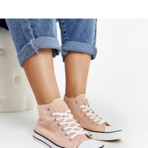 Jasnoróżowe wysokie trampki Eliska - Solea