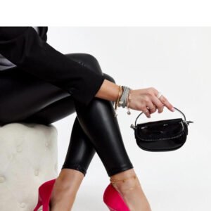 Różowe szpilki o satynowym wykończeniu z cyrkoniami Susegana - Solea