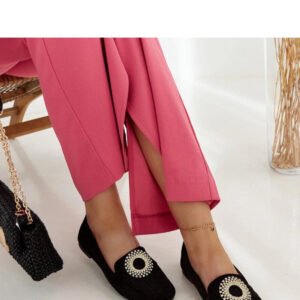 Czarne mokasyny zdobione cyrkoniami Celena - Solea