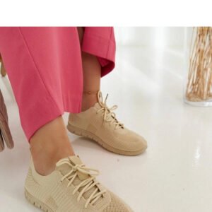 Beżowe materiałowe sneakersy Erminio - Solea