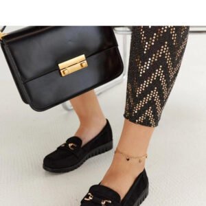 Czarne zamszowe mokasyny Prussia - Solea