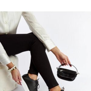 Czarne perforowane tenisówki Laytonville - Solea