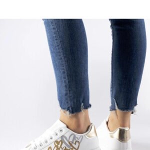 Biało-złote sneakersy na platformie Montclair - Solea