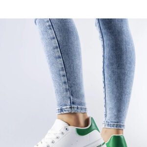 Biało-zielone sneakersy Leland - Solea