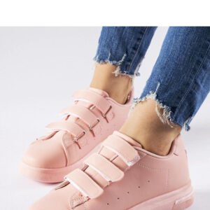 Różowe sneakersy zapinane na rzepy Paré - Solea