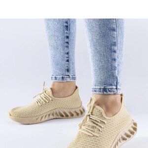 Beżowe materiałowe sneakersy Derek - Solea