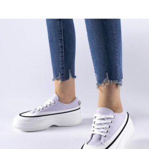 Fioletowe trampki na platformie Plesio - Solea