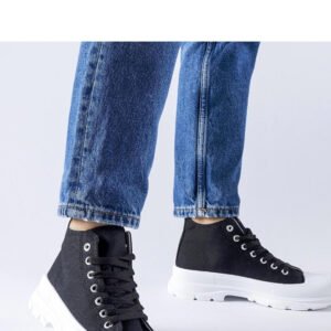 Czarne wysokie trampki Herndon - Solea