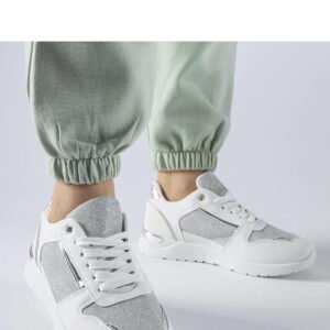 Białe sneakersy z ozdobną nitką Facondo - Solea