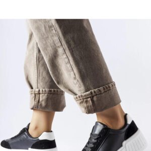 Czarne sneakersy na grubej platformie Seluci - Solea