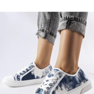 Niebieskie trampki z efektem sprania Clavet - Solea