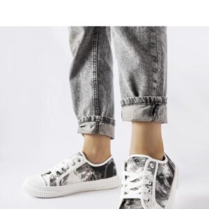 Czarne trampki z efektem sprania Clavet - Solea