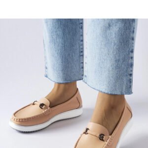 Różowe mokasyny ze skórzaną wkładką Vinceza - Solea