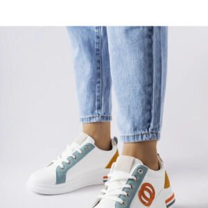Białe sneakersy z kolorowymi wstawkami Passaic - Solea