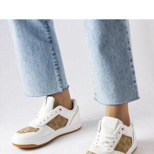 Białe sneakersy zdobione monogramem Isidora - Solea