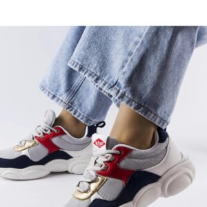 Damskie szare buty sportowe LCWL-20-39-032 - Solea