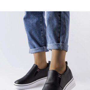 Czarne trampki na koturnie Dionisia - Solea