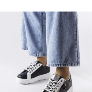 Czarne sneakersy na platformie Romola - Solea