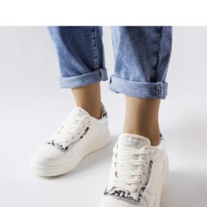 Białe sneakersy z eko skóry Nelma - Solea