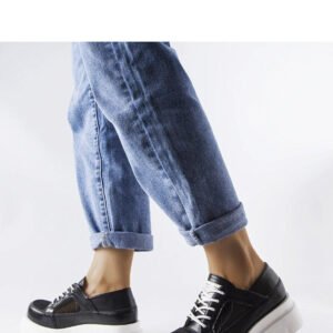 Czarne ażurowe masywne półbuty Tasmin - Solea