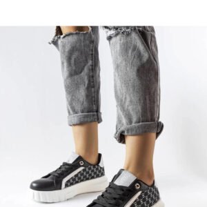 Czarne sneakersy na platformie Giuseppe - Solea