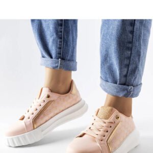 Różowe sneakersy na platformie Giuseppe - Solea