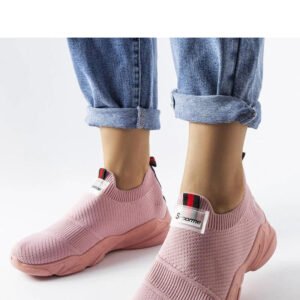 Różowe wsuwane buty sportowe damskie Greco - Solea