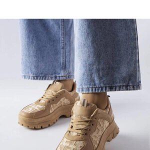 Ciemnobeżowe masywne sneakersy Brunswick - Solea