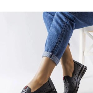 Czarne lekkie mokasyny Joli - Solea