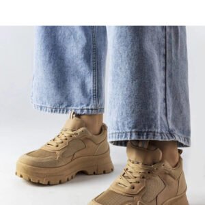 Ciemnobeżowe buty sportowe damskie Mikeladze - Solea