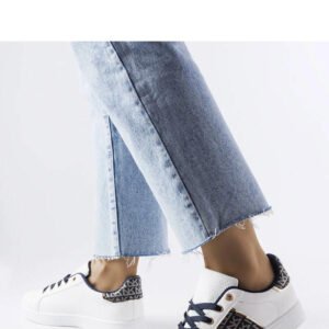 Białe sneakersy ze zdobioną cholewką Sauriol - Solea