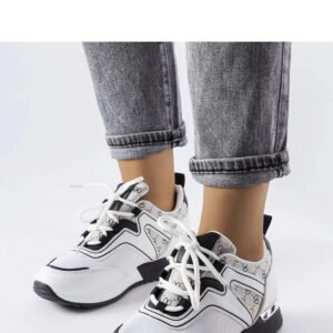 Białe sneakersy ze złotymi elementami Bedord - Solea