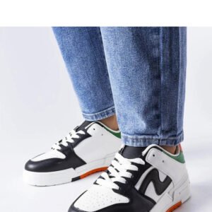 Czarno-białe buty na grubszej podeszwie Harter - Solea