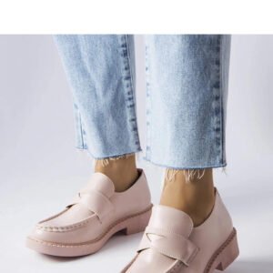 Różowe eleganckie mokasyny Élodie - Solea