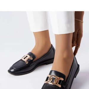 Czarne mokasyny z klamerką Henrique - Solea