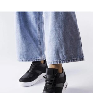 Czarne sneakersy na koturnie CinqMars - Solea