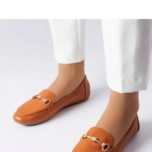 Brązowe ozdobne mokasyny Lejeune - Solea