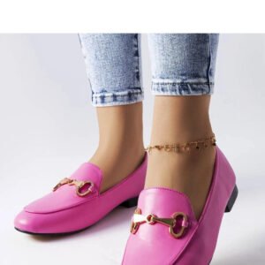Różowe mokasyny z klamerką Philip - Solea
