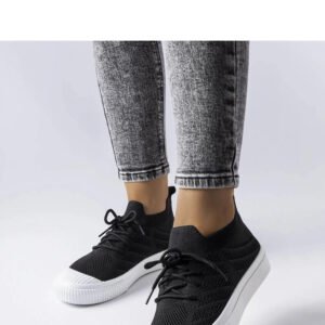 Czarne trampki z elastycznego materiału Polaire - Solea