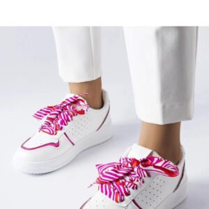Białe sneakersy wiązane wstążką Pryor - Solea