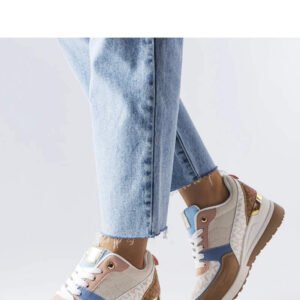 Beżowo-niebieskie sneakersy Mireault - Solea